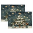 thumbnail image 1 of Christmas Decorations Indoor - 12x18 Inches Snowflake Table Mats for Party Kitchen Dining Room, 1 of 6