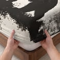 thumbnail image 3 of Twin Sze Fitted Sheet Set - Black Bear 2 Piece Bedding Sets 16" Deep Pocket Fitted Sheet with 1 Pillowcase, Vintage Rustic Wildlife Forest Woodland Brushed Microfiber Hotel Luxury Bed Sheets, 3 of 9