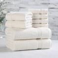 thumbnail image 2 of Superior Egyptian Cotton Absorbent 8-Piece Ivory Towel Set, 2 of 13