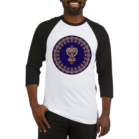 CafePress - Armenian Heart Mandala Baseball Jersey - Cotton Baseball Jersey, 3/4 Raglan Sleeve Shirt