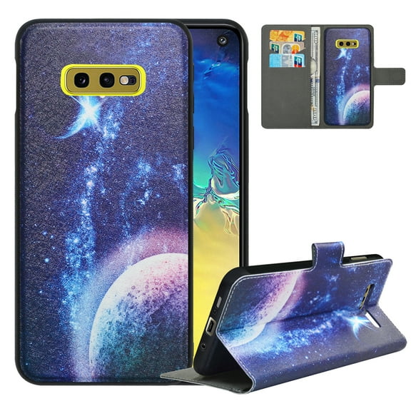 Labanema Samsung Galaxy S10e /S10 Lite Case with Kickstand, 2 in 1 Detachable Magnetic Protective Folio Flip Cover for Samsung Galaxy S10e /S10 Lite (Planet)