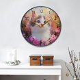 thumbnail image 4 of BZSMCE Wall Clock Acrylic Size：9.5*9.5in/11.9*11.9in Floral Dreamer Design Pattern Clock, 4 of 10
