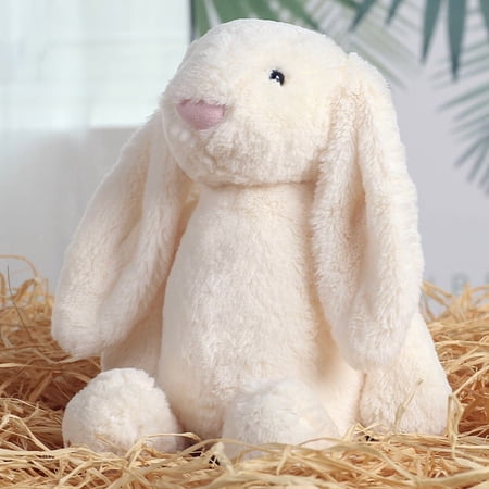 ValHome Easter Bunny Toys Bunny Stuffed Animal – 15.7 Soft Bunny Plush Toys Easter Basket Stuffers Rabbit Toy Huggable Pillow – Stuffed Bunny Easter Decorations Birthday Gifts for Kids (Cream)