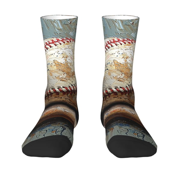 Novelty Funny Crew Socks Casual Crazy Socks for Men Women , Baseball