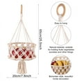 thumbnail image 3 of Fruit Basket Hanging Vegetable Kitchen Storage Basket, Folding Cotton Hanging Space Saving Rustic Country Style Fruits, Produce, Plants Storage Basket, 3 of 6