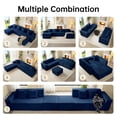thumbnail image 5 of SOULART 133.84" boneless sectional couch,U shaped modular sectional sofa, cloud couches for living room, No Assembly Required, Blue, 5 of 15