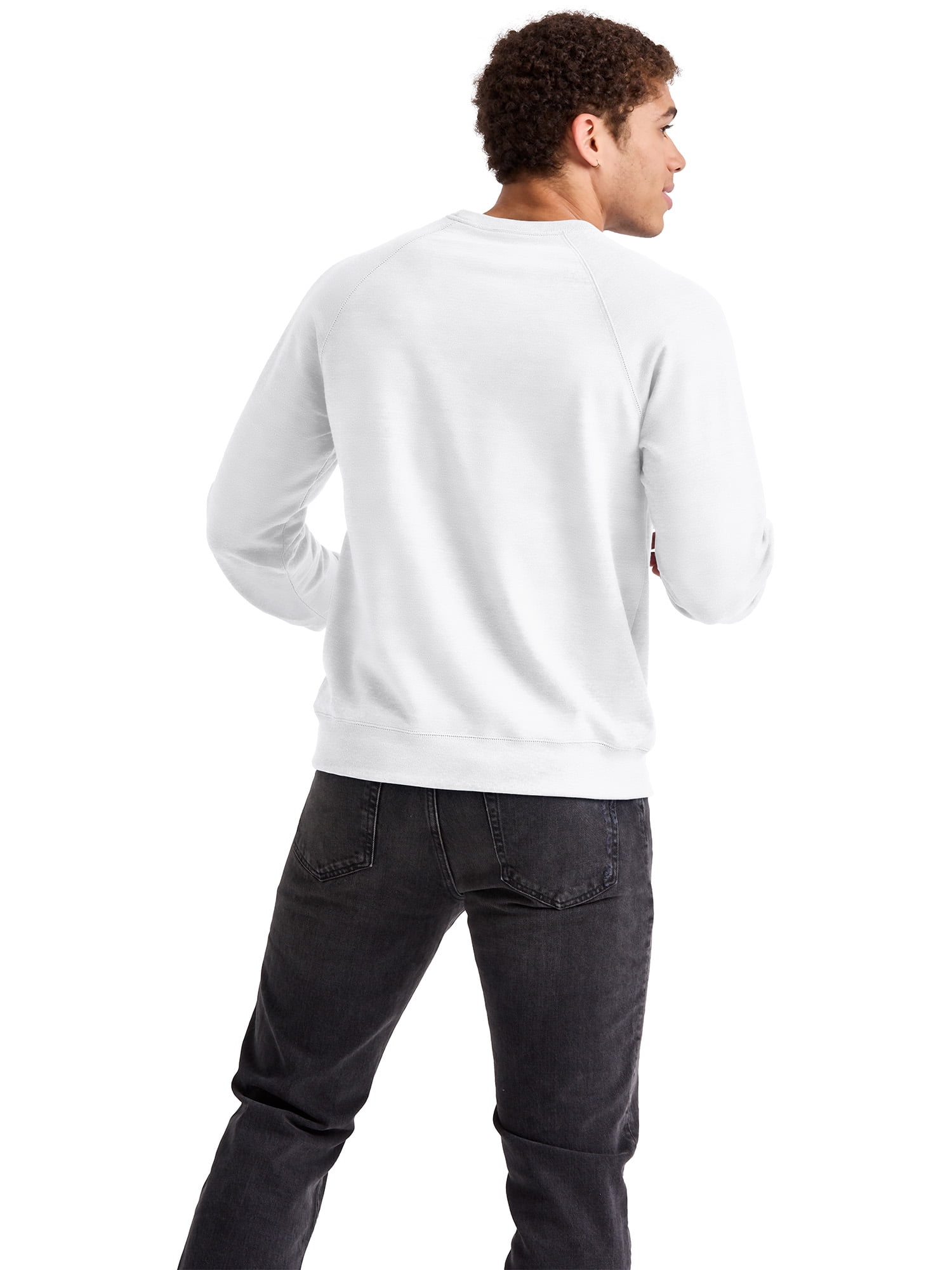 Hanes Originals Men's French Terry Sweatshirt, Tri-Blend Crewneck  Sweatshirt for Men