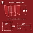 thumbnail image 2 of Lucky Dog 10 x 10 Ft. Heavy Duty Outdoor Chain Link Dog Kennel Enclosure w/ Door, 2 of 12