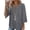 Gray, variant on MEICHEN Womens 3/4 Sleeve Tops Cotton Shirts V Neck Lace Casual Loose Fit Blouses Summer Fashion Clothing