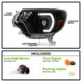 thumbnail image 2 of For 2012 2013 2014 2015 Toyota Tacoma LED DRL Light Tube Projector BK Headlights, 2 of 7