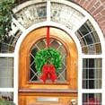 thumbnail image 6 of Dalrosia 2PCS Boxwood Wreath Artificial Christmas Wreath Outdoor Wreath Green Leaves Wreath with 16 Feet Ribbons for Xmas Decor Front Door Wall Window Wedding, 6 of 6