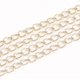 thumbnail image 1 of Cadena de eslabones de latón soldado de 1 m, chapada en oro real de 18 quilates, sin terminar, juego de cadena de joyería apilable de moda., 1 of 1