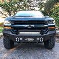 thumbnail image 3 of Vijay Compatible with 2016-2017-2018 Chevrolet Silverado 1500 Front Bumper Textured Black Steel with Light and D-ring, 3 of 8