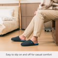 thumbnail image 2 of House Slippers LongBay, cómodo tejido, espuma viscoelástica, azul, para hombre, 2 of 6