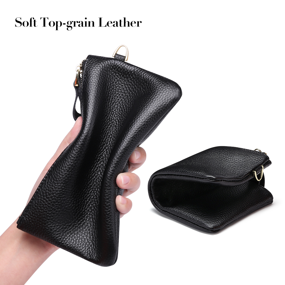 Kalunma Women's Leather Wristlet Wallet with RFID Blocking photo 5
