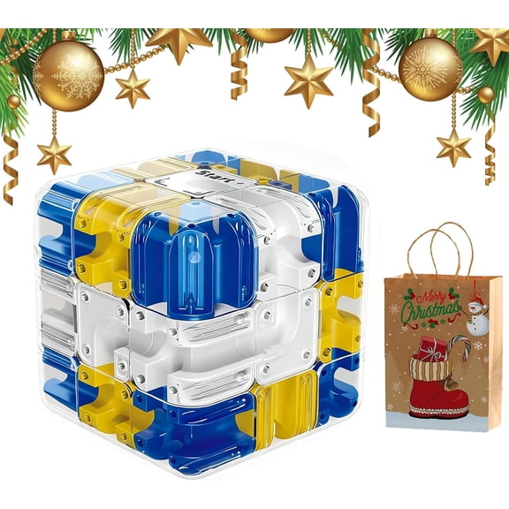 YEPOLERCE 3D Rolling Ball Maze Cube, Large Labyrinth Puzzle for Stress Relief & Logical Thinking