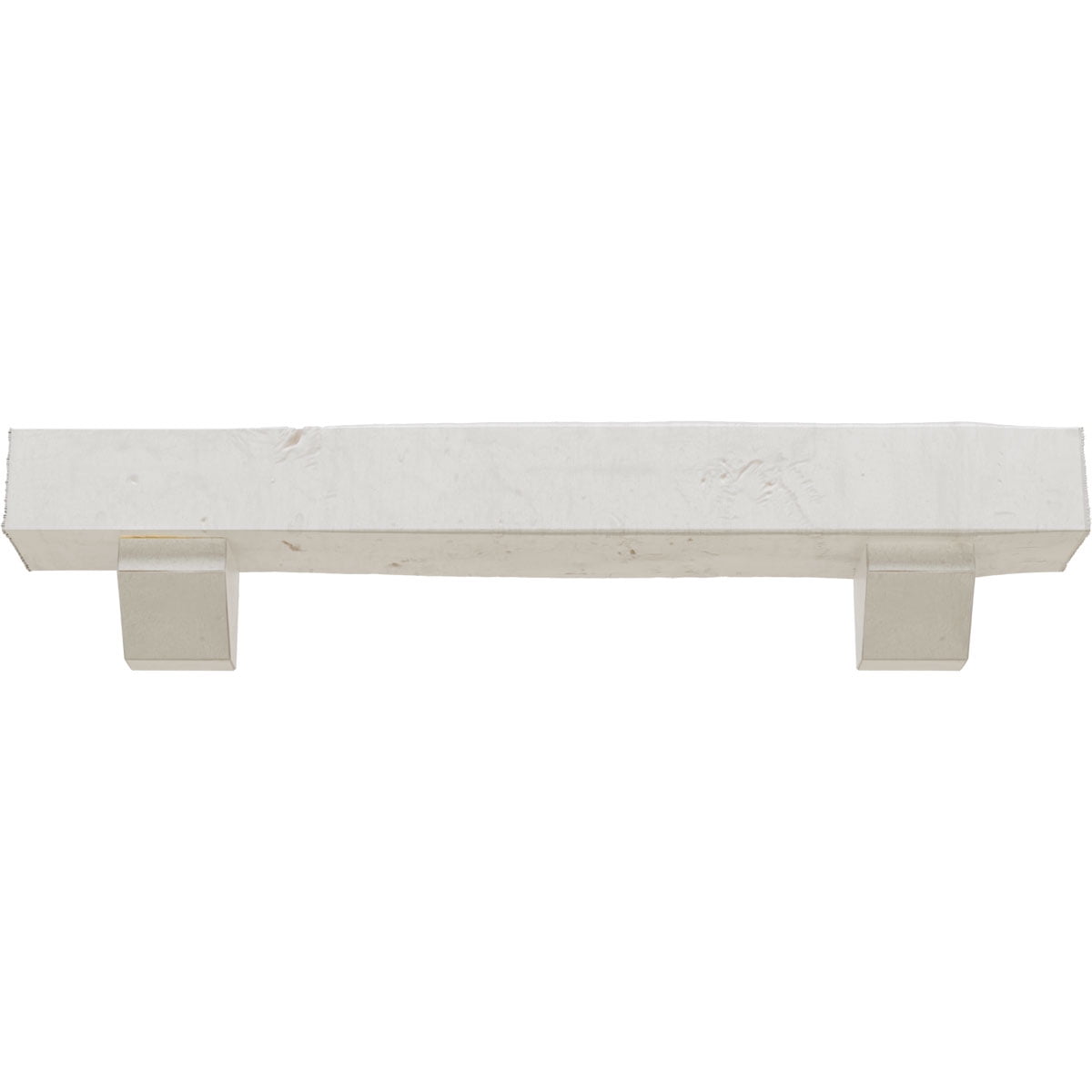 Ekena Millwork 4"H x 6"D x 72"W Knotty Pine Faux Wood Fireplace Mantel Kit w/ Ashford Corbels, Factory Prepped