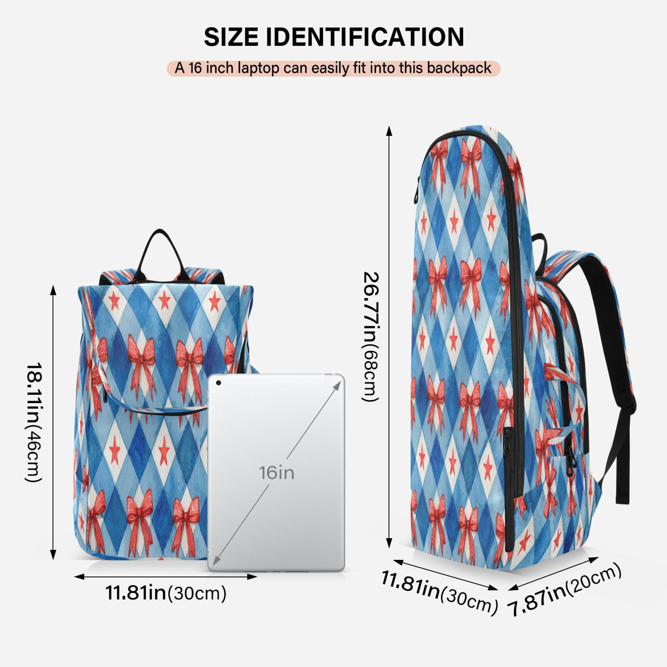 2 Racquet Holder Tennis Backpack Tennis Racket Covers Gym Bags Vibrant Red Bows Pattern