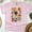 Light Pink, variant on Trick or Treat Yo'Self Graphic Tee | Cute Halloween Cat Ghost Shirt, White, Size S