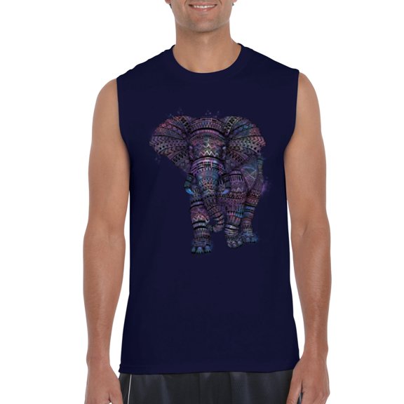 Normal is Boring - Men's Graphic T-Shirt Sleeveless, up to Men Size 3XL - Elephant
