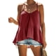 thumbnail image 1 of Blusas sueltas con tirantes finos para mujer, cuello Halter, cuello en V, Peplum, camisas fluidas, túnicas Ormromra  WRHS-213-2, 1 of 1