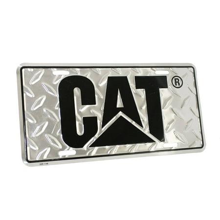 Caterpillar CAT Equipment Aluminum Diamond Plate Novelty License Plate