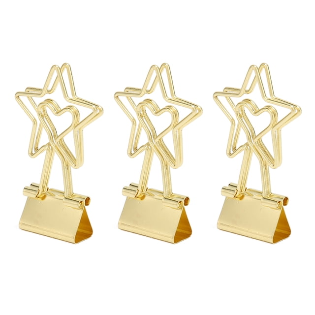 Paper Clips,100 Pcs Binder Clips Paper Clamps Stationery Clip Striking Appearance