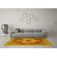 thumbnail image 3 of Ahgly Company Machine Washable Indoor Rectangle Persian Yellow Traditional Area Rugs, 6' x 9', 3 of 4