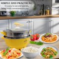 thumbnail image 3 of 2-in-1 Electric Frying Pan & Momos Steamer - Multicolor, Non Stick, 1.8 Liters | Double Layer Multifunctional Hot Pot With Lid For Steaming, Frying & Versatile Cooking - Gas & Induction Base, 3 of 5