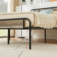 thumbnail image 6 of VECELO Full Size Metal Platform Bed Frame with Wooden Headboard, Heavy Duty Bed Frame, No Box Spring Needed/Noise-Free, Slate, 6 of 8