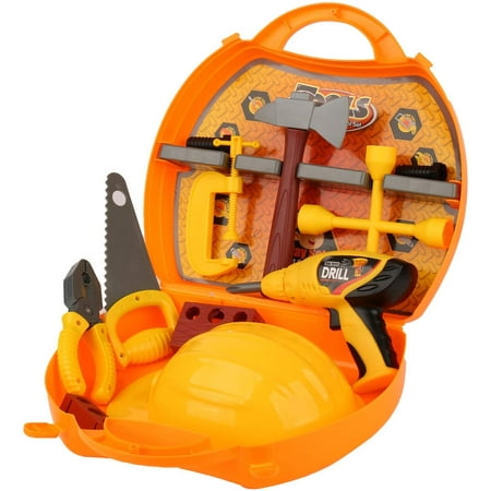 Nspire Toys Toolbox Play Construction Tool Set, 21 Pieces