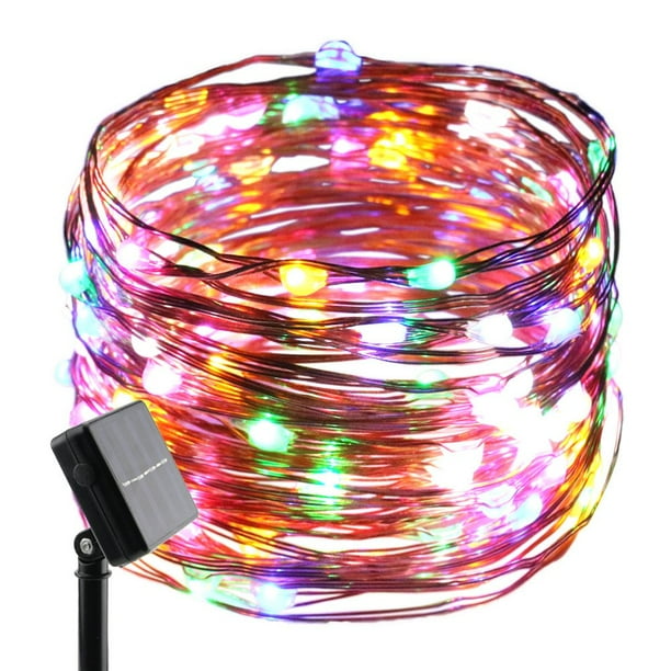 Solar String Lights, Solar Powered Fairy Lights Outdoor 33Ft 100LED ...