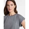 thumbnail image 4 of Lissome Women's Scuba Knit Top and Shorts Lounge Set, 2-Piece, Sizes S-4X, 4 of 5