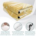 thumbnail image 4 of Quilts Twin XL Size, Yellow Palm Leaves Coastal Soft Comforter Bedding Set for Bed, Summer Tropical Botanical Boho Lightweight Quilted Bedspread with Pillow Cover(2 Pieces) for All Season, 68x98 Inch, 4 of 9