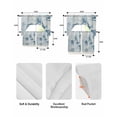 thumbnail image 5 of Vintage Botanical Swag Kitchen Curtains Sets for Windows 24 Inch Length, Blue Watercolor Leaves Branch Short Window Curtain Panels Swags Valances and Tiers 3 Piece Set for Cafe/Dining Room, 5 of 5