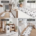 thumbnail image 5 of Black White Butterfly Pattern Kitchen Rugs Sets Of 3,Kitchen Runner Rugs Non Skid Washable,Decorative Kitchen Floor Mats for Kitchen,Sink,Laundry,17"x30"+ 17"x47" + 17"x59", 5 of 6