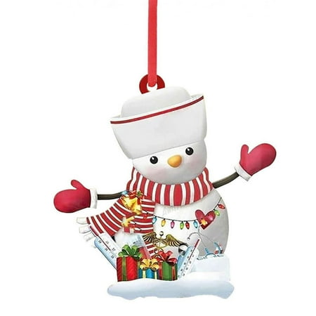 

Kafei Crystal Acrylic Snowman Pendant Christmas Santa Claus Pendant for Window Wall Ornament Living Room Decoration Home Decor