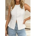 thumbnail image 5 of PRETTYGARDEN Womens Vests Top Trendy Spring Sleeveless Blazer Suit Summer Business Casual Work Button Down Waistcoat, 5 of 10