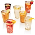 thumbnail image 6 of Perfect Settings 16 oz Gold Glitter Disposable Plastic Cups, 2 Line Gold Rim - 100 Count, 6 of 6