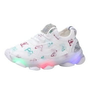 Trendy Baby Sneakers for Kids Luminous Athletic Shoes Comfort Fit for Active Toddlers Lightweight Breathable Running Footwear