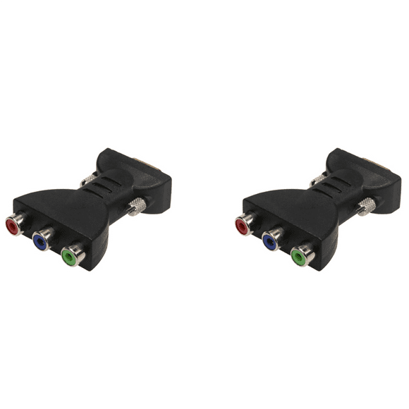 2X 3RCA RGB Female to HD 15-Pin VGA Style Component Video Jack Adapter Conventer