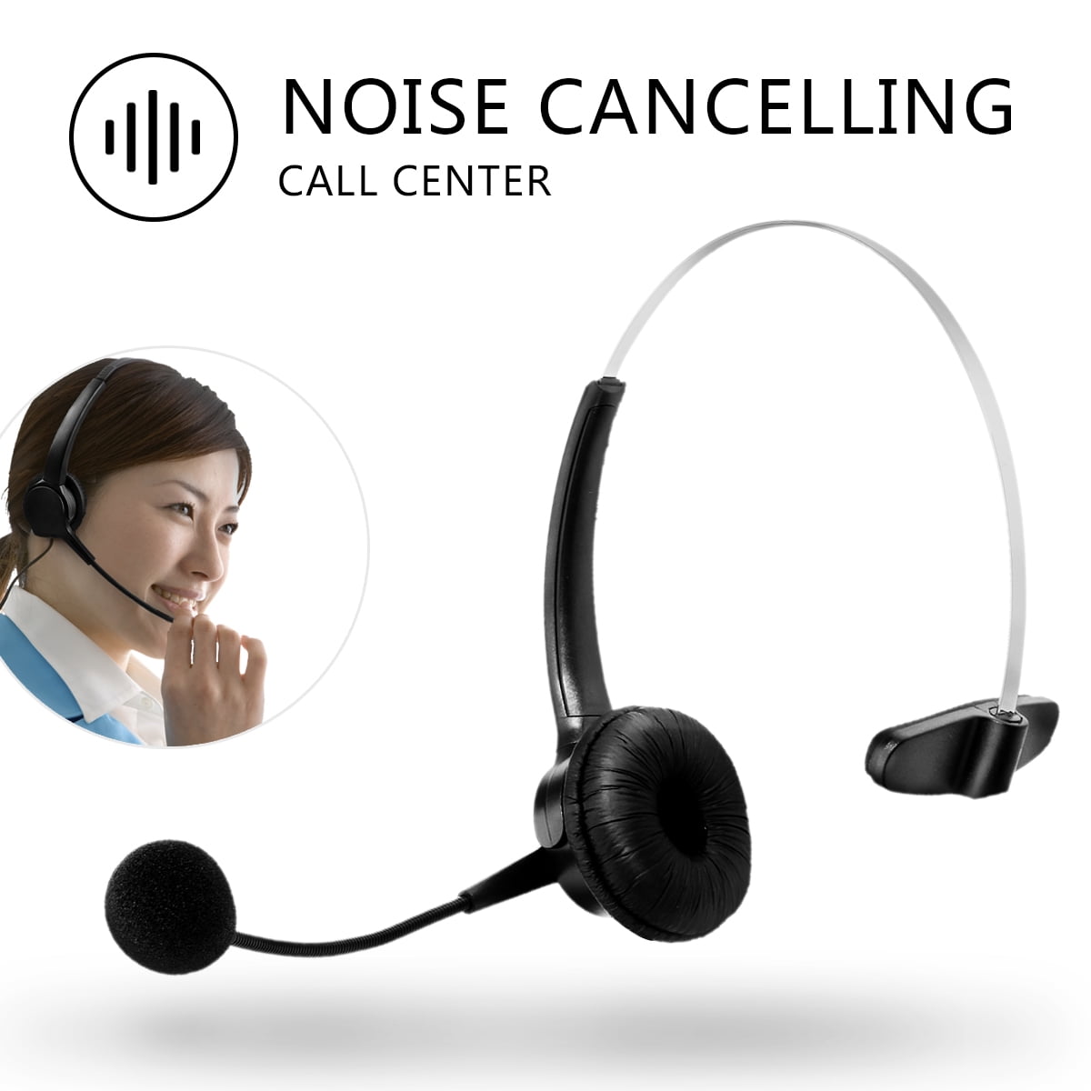 RJ11 Telephone Headset Noise Cancelling 