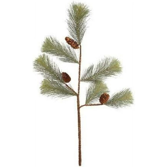 Save Dollar Stores Pine Spray with Pinecones, Green, 32 Inches for Christmas Decorations