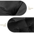 thumbnail image 4 of Lovote 5 in 1 Removable Glider Cushions Set for Rocker Chair & Ottoman Washable Cover, Black, 4 of 9