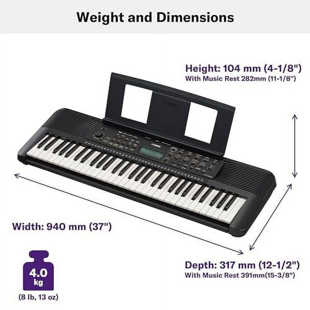 Yamaha PSR-E283 Portable Keyboard 51 Key, Black