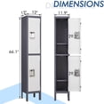 thumbnail image 4 of STANI 2-Tier Metal Locker Steel Employees Lockers for Office, Metal Storage Locker Cabinet with Louvers, 2 Door Locker for Employee Gym, Home, School, 4 of 7