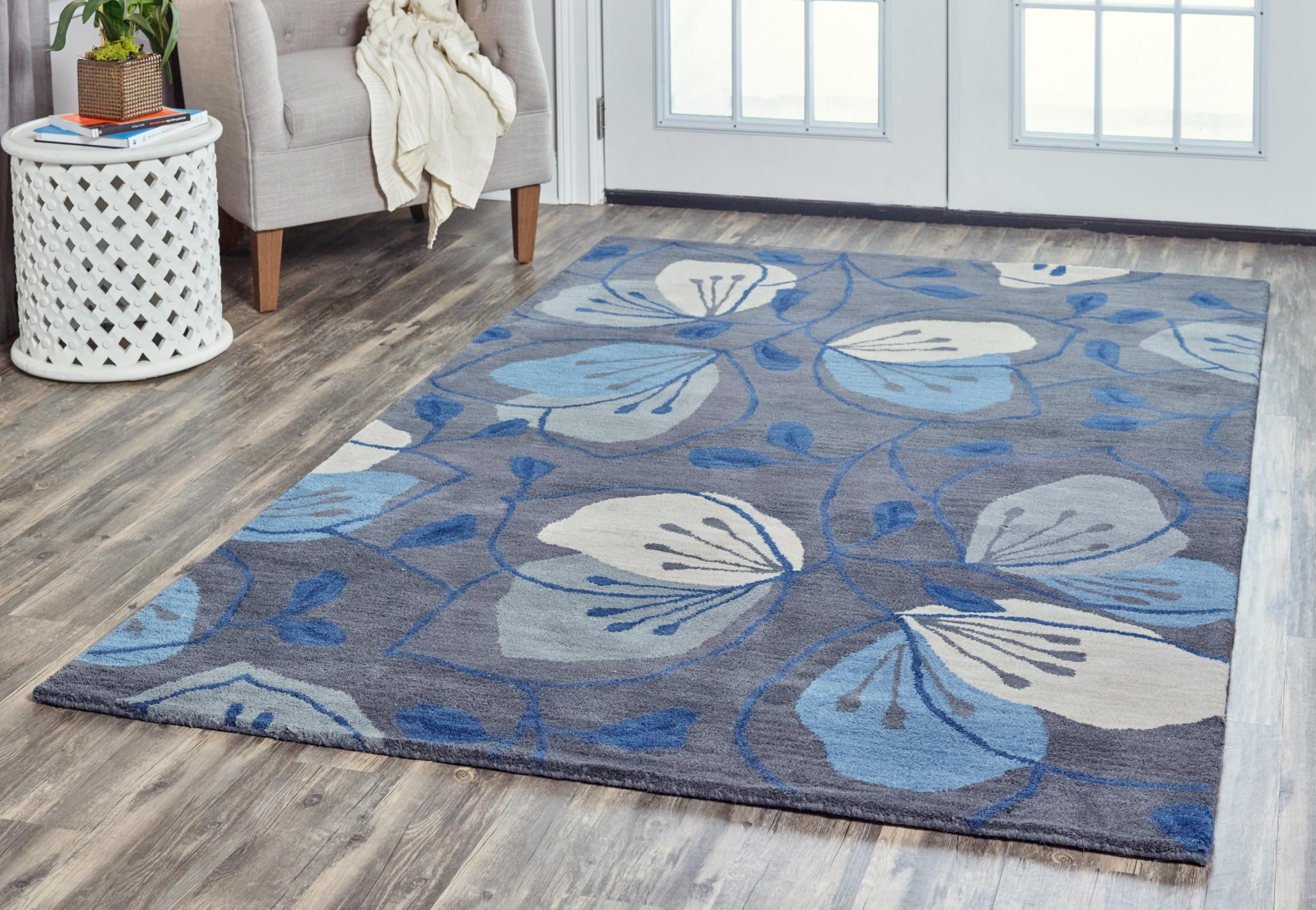 Rizzy Home LM9401 Gray 10' x 14' Hand-Tufted Area Rug - Walmart.com