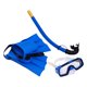 thumbnail image 4 of GOOHOCHY Gafas de buceo para niños, juego de esnórquel, esnórquel al aire libre, tubo de respiración, aletas de silicona para nadar, máscara de buceo (azul), 4 of 8
