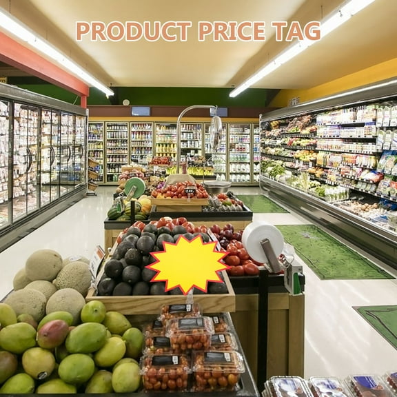 HEMOTON  50 Pcs Number Blank Short Stickers Explosive Price Tag Work