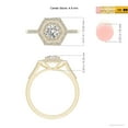 thumbnail image 5 of ANGARA Natural 0.43 Ct. Diamond Halo Engagement Ring in 14K Yellow Gold for Women (Ring Size: 3.5), 5 of 10